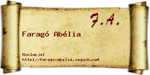 Faragó Abélia névjegykártya