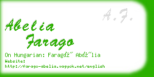 abelia farago business card